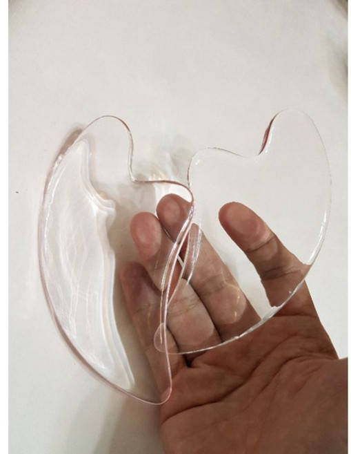 透明水晶刮痧板按摩器, 1個, 下殺↘A款合成水晶臉部刮痧板一個