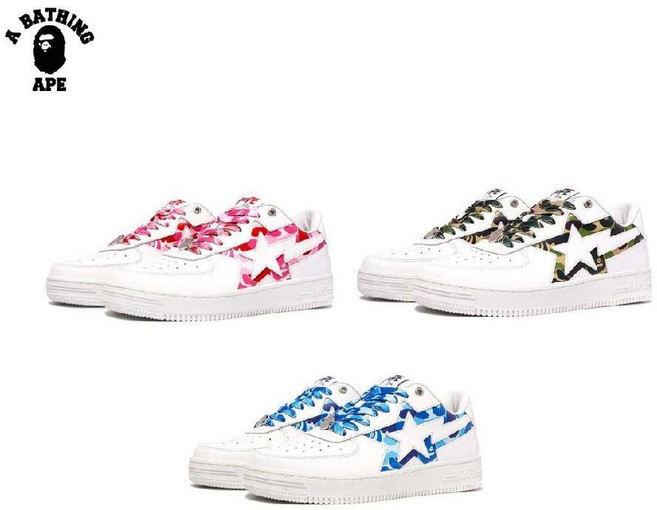 어베이싱에이프 정품 / 베이프 스타 아이콘 ABC 카모 BAPE STA ICON ABC CAMO 남성 스니커즈 2024년 3월 출시