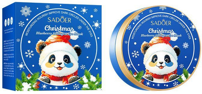 SADOER 聖誕 Pomegranate Collagen Eye Mask, 1個, 蓝莓眼膜80g (60pcs)