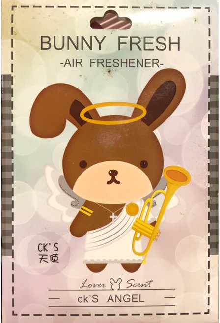BUNNY FRESH 邦尼兔 精油 香氛卡 小兔卡 車用香氛 衣櫃香氛 包包香氛, 1個, CK天使無外包裝-中性清新柑橘