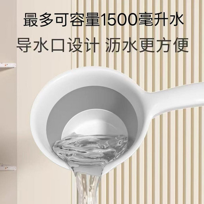 大容量摺疊水勺 附提把 加厚耐用 方便收納, 1個, 摺疊水勺灰色
