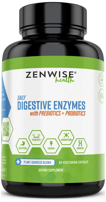 ZENWISE LABS 酵素+益生菌素食膠囊, 1個, 60顆