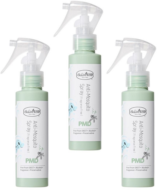 貝恩 Baan PMD防蚊噴液 80ml 無香料, 綠色, 3個