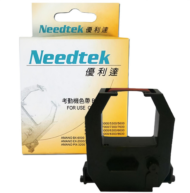 優利達 Needtek 六欄位打卡鐘色帶 黑紅雙色 UT5300/5600/UT7300/7600/CM950適用, 1個