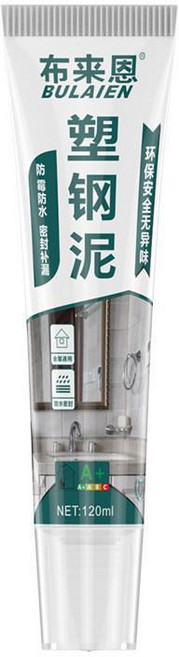 布來恩 防水塑鋼泥 密封膠 根據這個圖片在酷澎電商平台上寫出20個高搜索關鍵詞用中文逗號隔開, 1個, 120ML