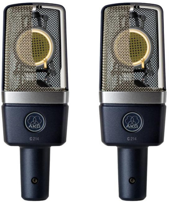 AKG C214 配對電容式麥克風組 經典款, 附5米麥克風線2條