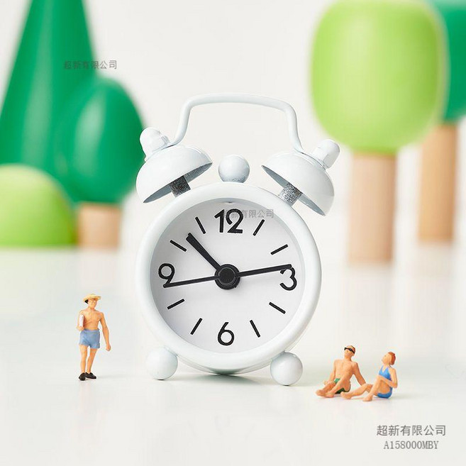 超新有限公司 雙鈴鬧鐘 可充電 響亮鬧鈴 起床神器, #珍珠白#迷你鬧鐘【送電池】