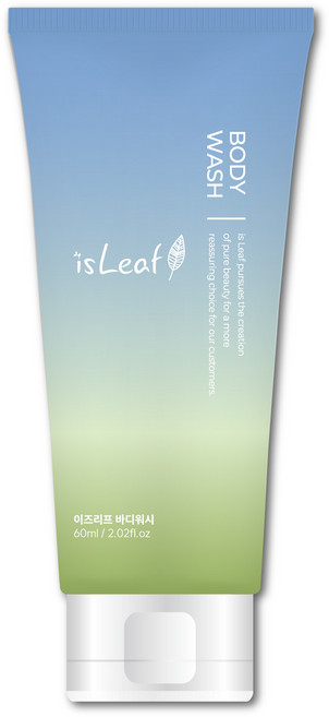 isLeaf極淨沐浴露隨身瓶 旅行必備 溫和潔淨 小容量方便攜帶, 1件, 60ml