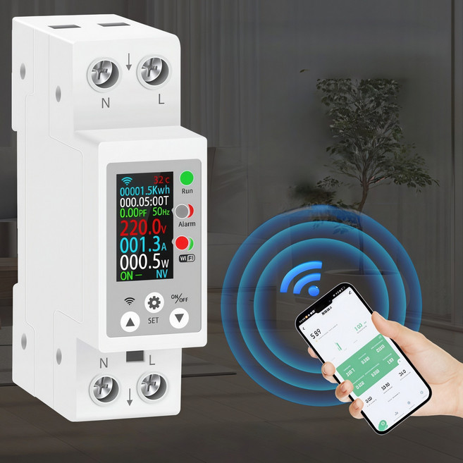 自動重合閘電源保護器 Wi-Fi 智慧開關, 1個