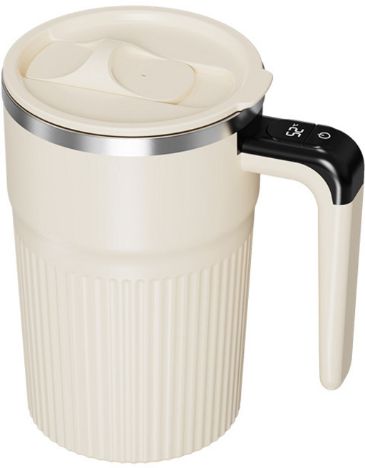 全自動家用電動攪拌杯 智能溫控, 米白色400ml, 400