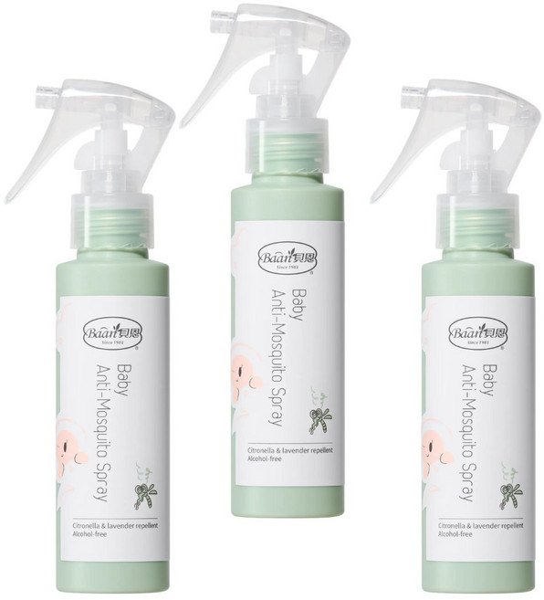貝恩 Baan 嬰兒防蚊噴液 80ml, 綠色, 3個