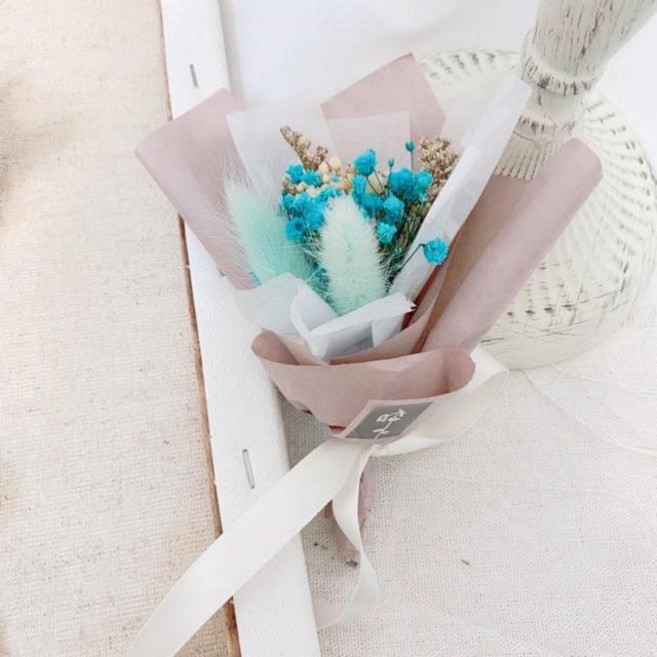 ONEDAY 滿天星迷你乾燥花束, G水藍