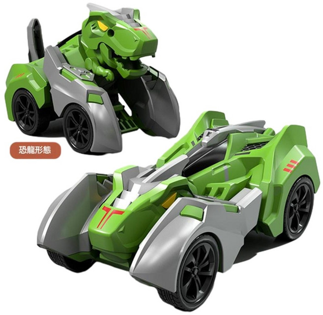 YZMY 霸王龍變形車 慣性車 碰撞變形, 綠色 碰撞變形霸王龍, 1個