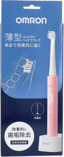 OMRON 歐姆龍 MedicLean 3030 音波電動牙刷 深層清潔牙縫 呵護牙齦健康, 粉紅色, 1個