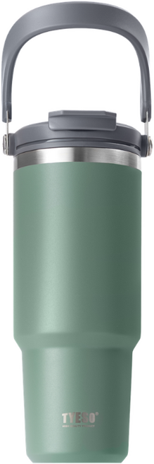 TYESO 保溫杯 900ml, Tyeso泰碩一代手提冰壩杯羅勒綠, 1個