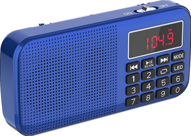 Dennys丹尼斯 雙SD卡 USB收音喇叭 MS-K258 迷你音響, 藍色