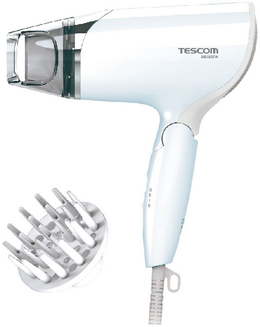 TESCOM 雙電壓負離子吹風機, 白色, BID392TW