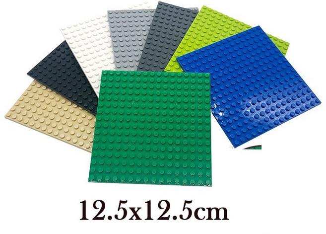 12.5x12.5cm 基礎積木底板, 1個, 加購小顆粒底板(12.5x12.5cm)