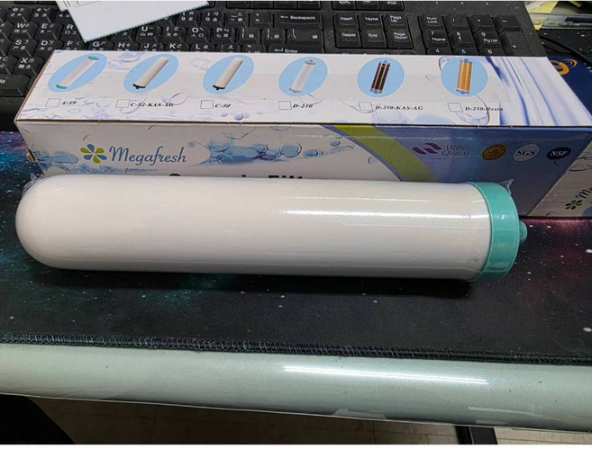 Megafresh 10吋丹頓平口型矽藻陶瓷濾心 淨水器替換濾芯 SGS NSF認證, 1個, 10吋,平面, 10吋,平面