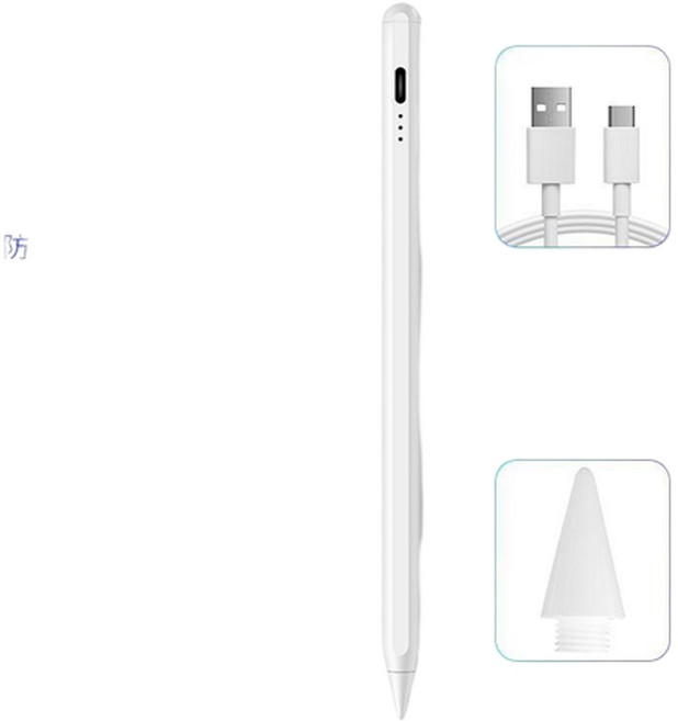 HANQI iPad電容筆, 適用iPad繪畫筆 三燈電量顯示, 1個