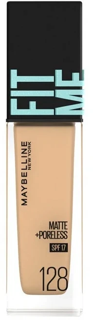 MAYBELLINE 媚比琳 FIT ME反孔特霧粉底液, 128 【全新升級PRO版】202801, 1個
