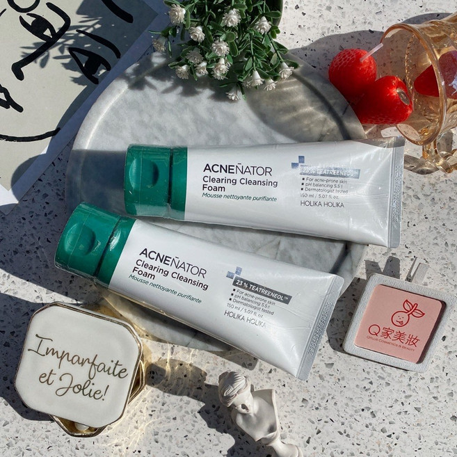 Holika Holika ACNE 水楊酸茶樹淨荳洗面乳 舒緩敏感肌, 1個, ACNE水楊酸茶樹淨荳洗面乳