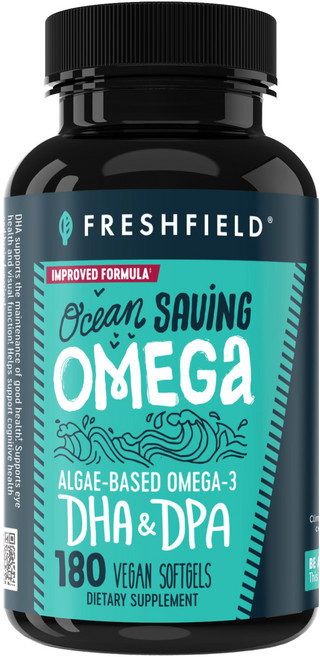 Freshfield 海洋保育 Omega DHA & DPA 純素軟膠囊, 1個, 180錠
