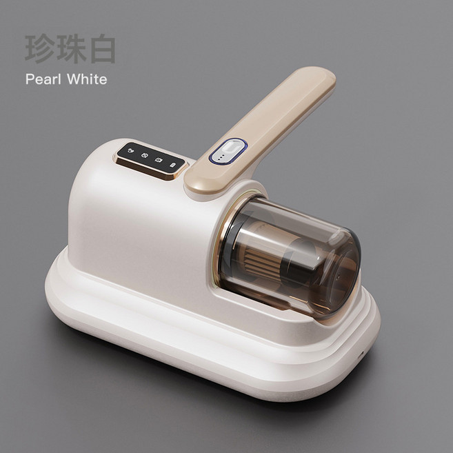 螢幕顯示手持除蟎儀家用牀上吸塵器強吸力車載滅蟎殺菌消毒, 無規格, 珍珠白