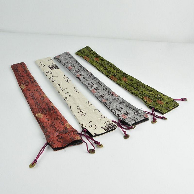 扇袋 錦緞扇套 摺扇收納袋 棉麻古風扇袋 刺繡扇子袋 宣紙扇袋, 扇套10寸5個, N/A