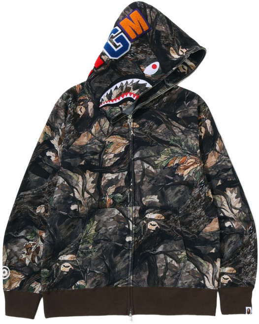 베이프 트리 에지 카모 샤크 후드 집업