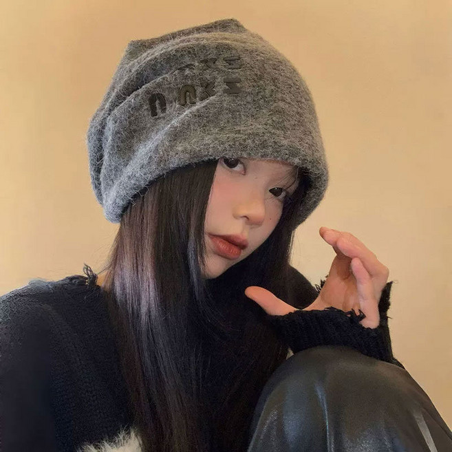慵懶風堆堆帽 女 秋冬 羊毛帽