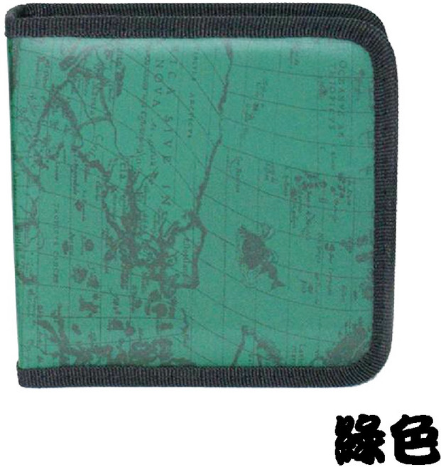 【花紋收納包】40片裝方形圖案拉鏈款多色CD包/CD收納/CD收藏/光碟包(2色可挑), 1個, 綠色, 綠色