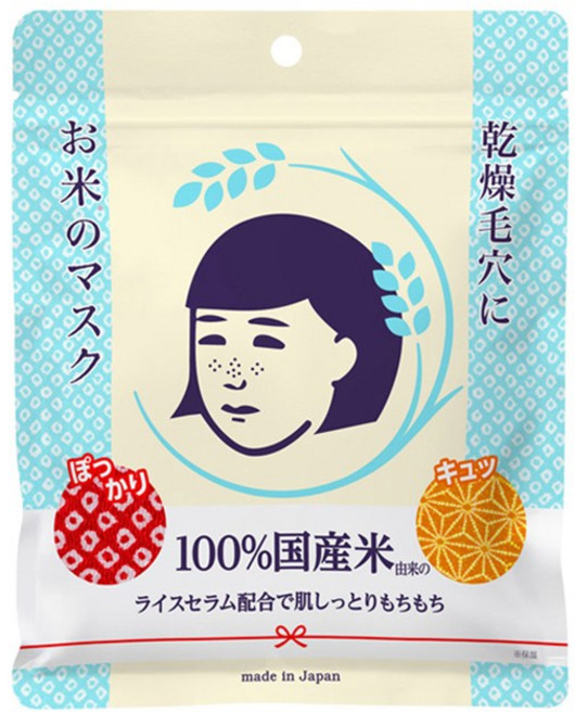 石澤研究所 毛穴撫子 日本米精華保濕面膜 (10枚入), 1個, 10入