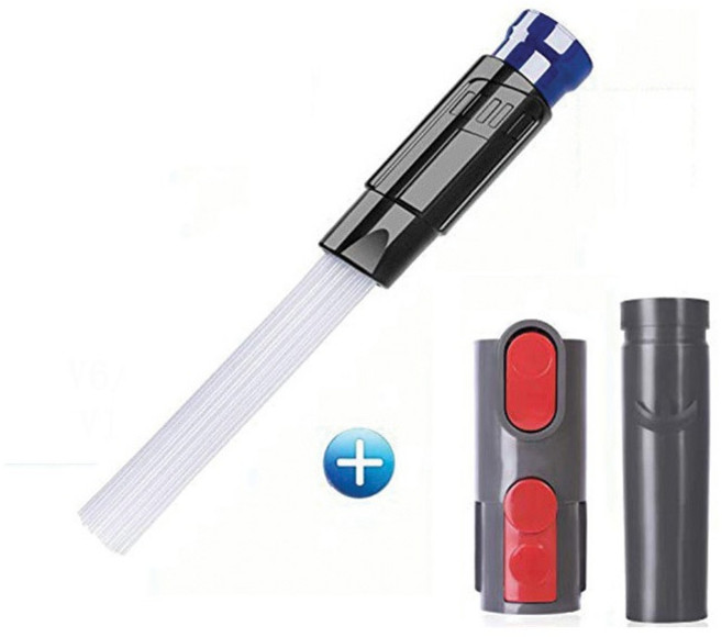 適用Dyson吸塵器縫隙除垢吸頭 適用型號V6V7V8V10v11v15 Digital slim通用型縫隙刷頭配件, 1個, 除垢三件套