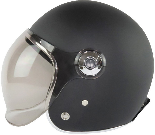 ninja HELMETS 機車安全帽 附鏡片 ABS抗衝擊材質 內襯可拆洗, 平黑