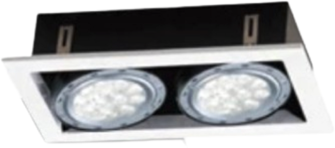 舞光 AR方形崁燈 AR111盒燈 有框/無框 LED燈泡適用 無藍光, ., 白雙燈僅殼