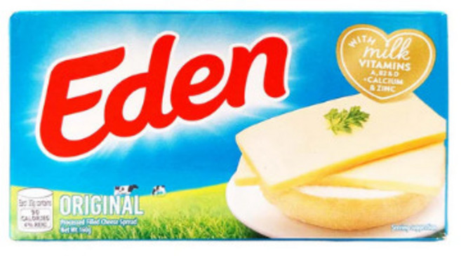 Eden 原味起司抹醬 含維生素D、鈣和鋅, 1個