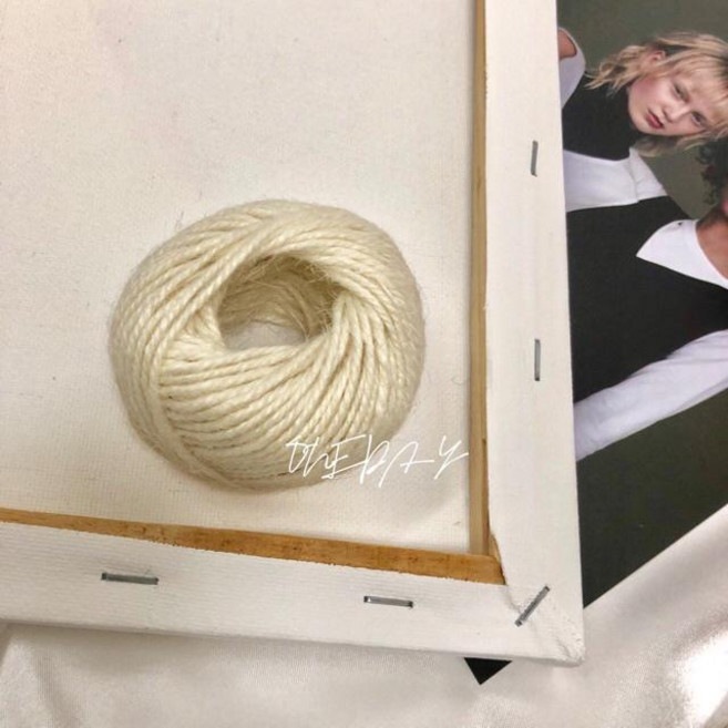 ONEDAY 彩色麻繩 2500公分 手工編織裝飾 DIY 材料, 米白色, 1個