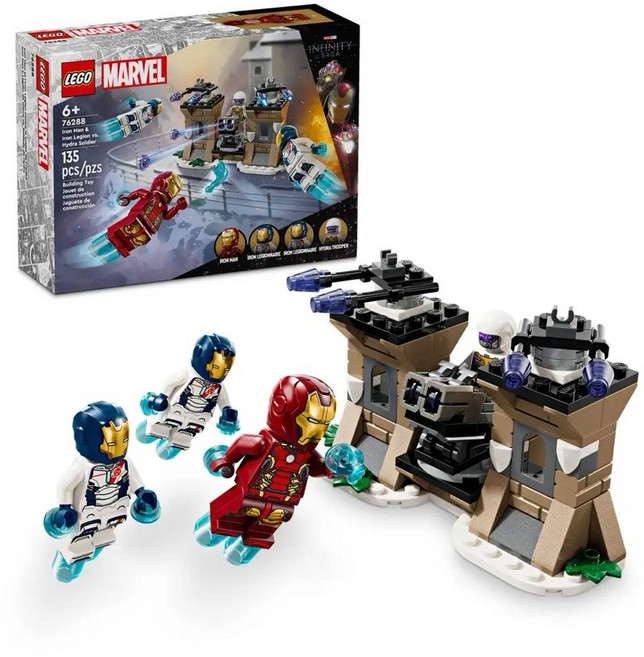 Home&brick LEGO 76288 鋼鐵人和鋼鐵軍團VS. 九頭蛇士兵 漫威超級英雄系列積木玩具, 1個