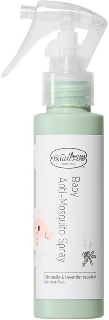 貝恩 Baan 嬰兒防蚊噴液 80ml, 綠色, 1個