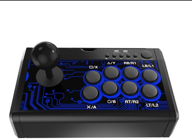 DOBE SWITCH/XBOX/PS/PC通用格鬥搖桿 快打旋風 鐵拳適用 OLED顯示, 全新有線搖桿(請看商品說明再下單), 1個