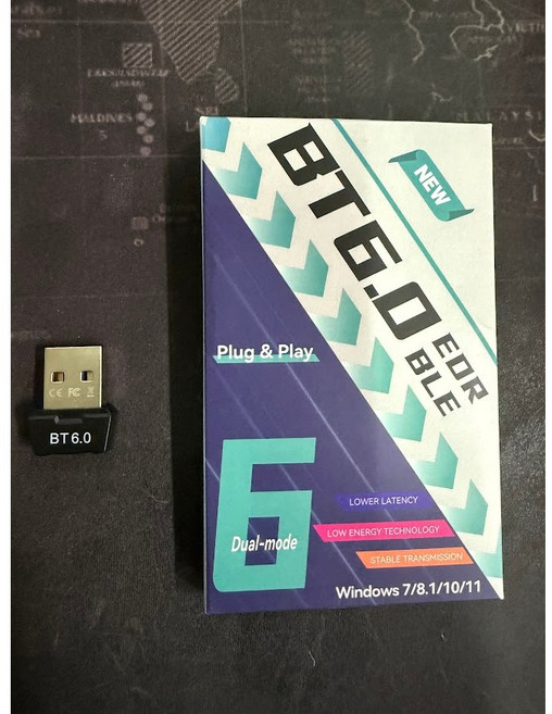 瑞昱晶片 藍牙USB適配器 6.0 5.4 5.3 5.1版本 EDR BLE 雙模式 隨插即用, 1個, 6.0(602)
