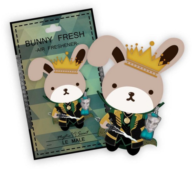 BUNNY FRESH 邦尼兔香氛卡空氣清新劑 代理商正貨 多種香味選擇 持久清新, 1個, 裸男香水 LE MALE