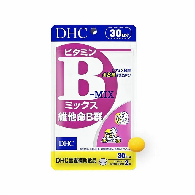 DHC維他命B群 60粒-30日份, 1個, 2顆