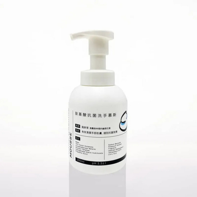 淨毒五郎 胺基酸抗菌洗手慕斯 300mL, 1個, 300ml,1瓶