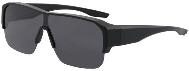 【JINPEI 錦沛】套鏡式 外掛式 偏光Polarized 太陽眼鏡 (抗UV400 PC防撞 近視族專用), 黑色, 1個