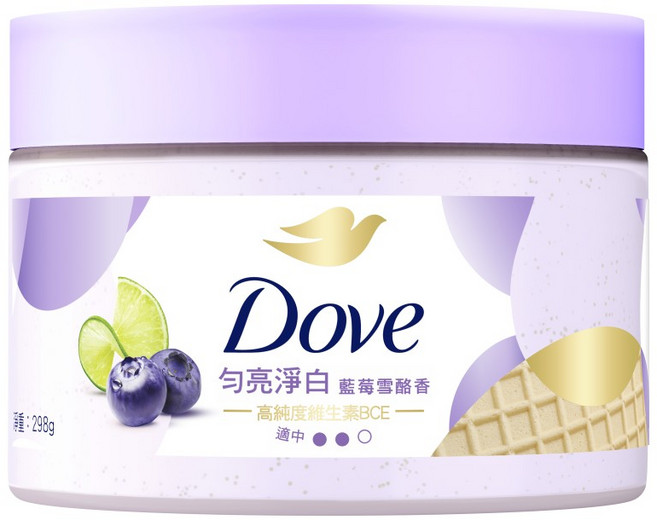 多芬 Dove 冰淇淋去角質身體磨砂膏, 2個, 藍莓雪酪香 50g*2入, 50g