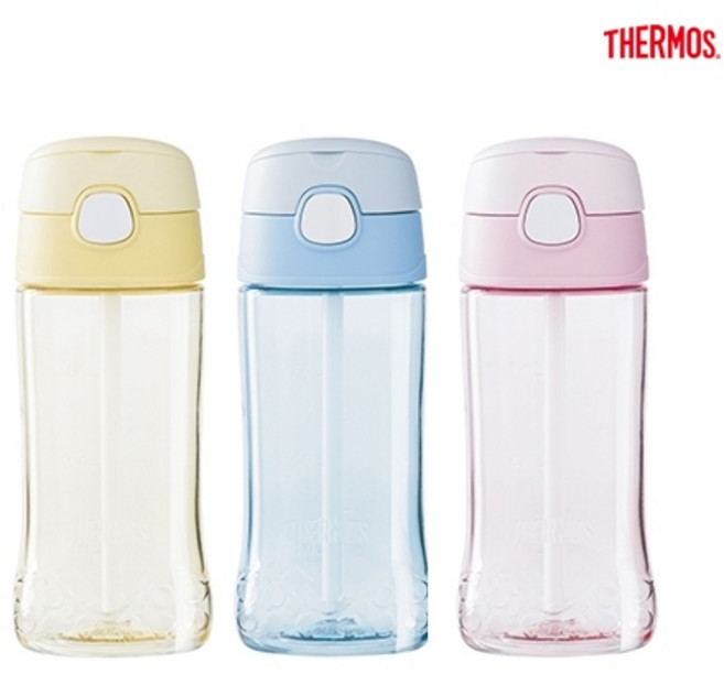 Thermos 膳魔師 彈蓋輕水瓶 450ml 吸管隨手瓶 水壺 兒童水杯 冷水壺 f4011t, 粉色, 1個