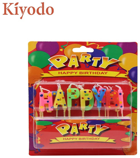 Kiyodo I ♥ YOU 造型蠟燭, 1個, HAPPY BIRTHDAY