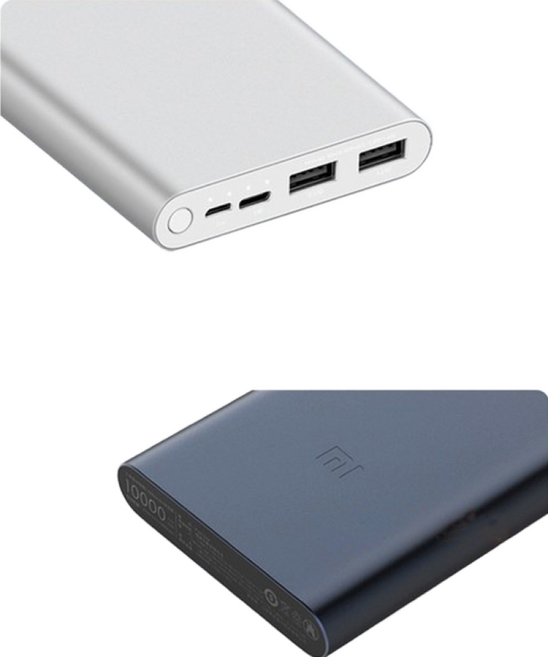 小米行動電源3 10000mAh 雙USB接口 雙向快充 鋰聚合物電芯 鋁合金外殼, 黑色, 528